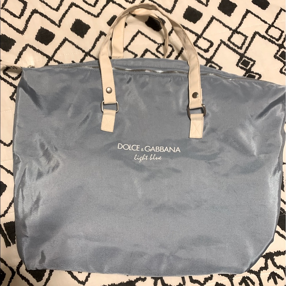Dolce & Gabbana | Light Blue polyester zip shoulder bag
